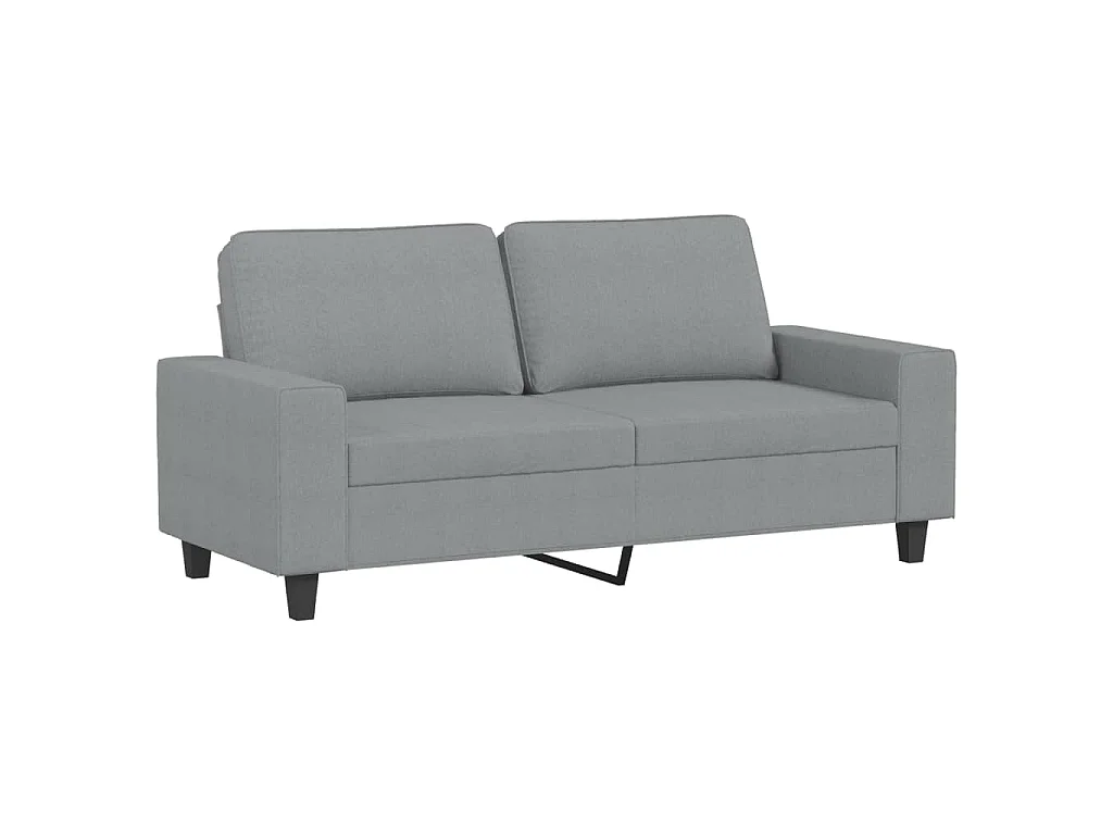 2-delige Loungeset stof lichtgrijs