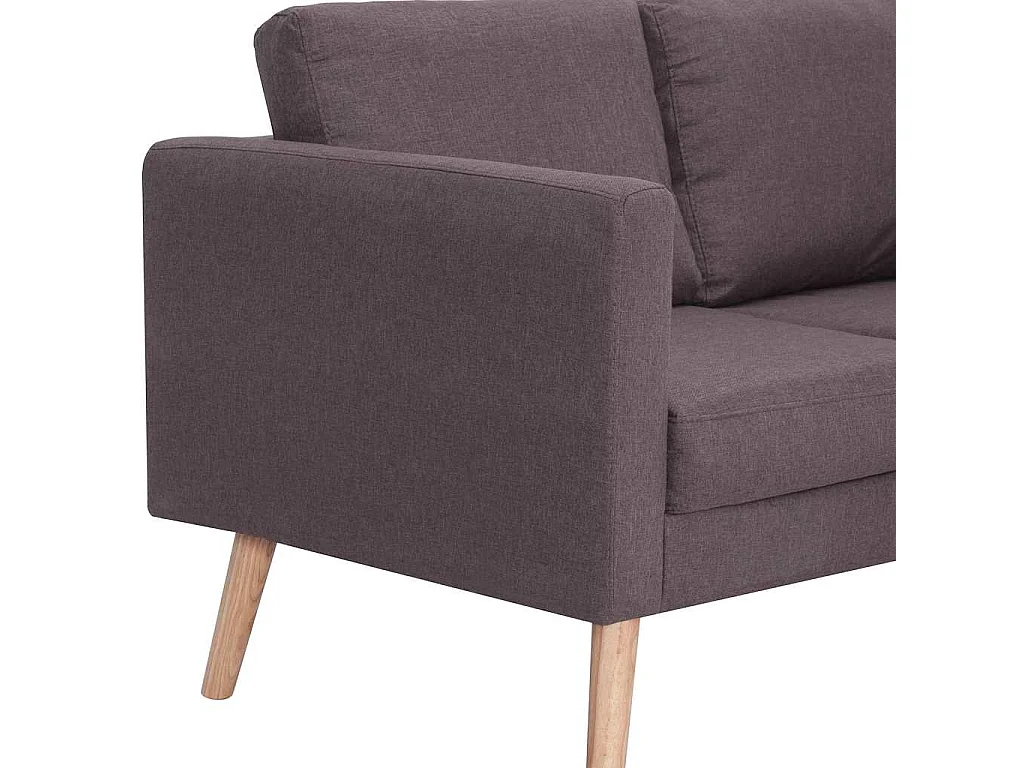 Sofá de 3 plazas de tela color gris taupe