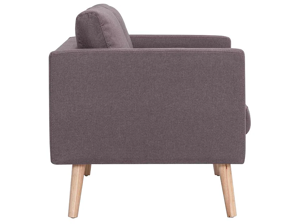 Divano a 3 Posti in Tessuto Grigio Talpa