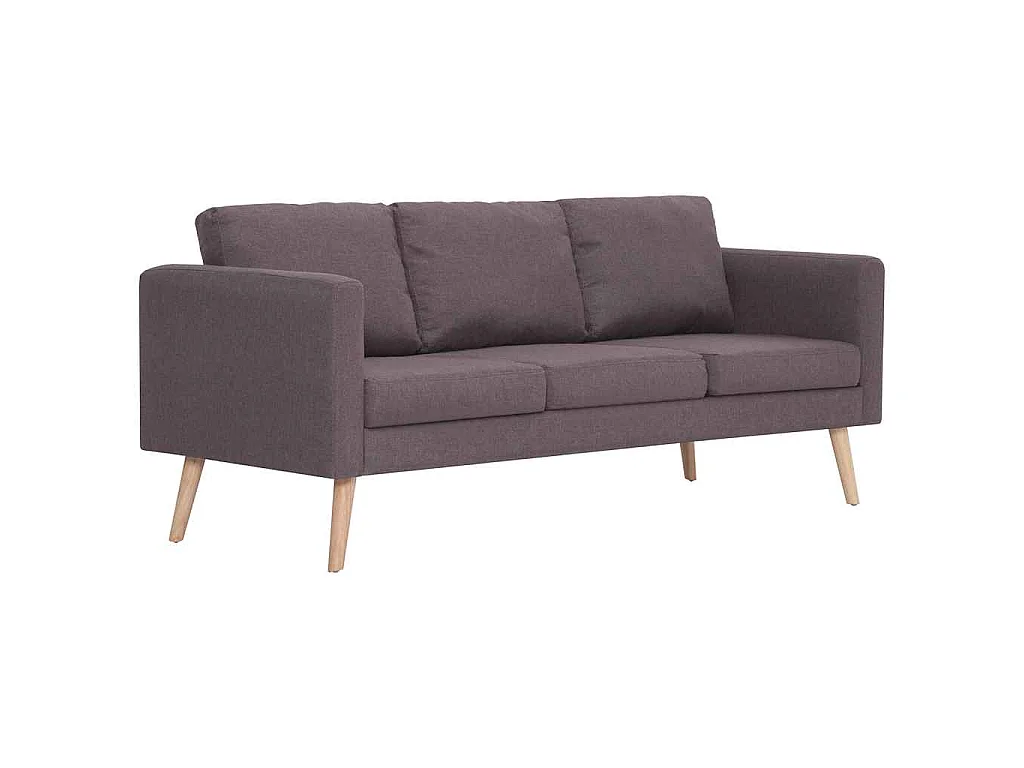 Canapé 3 places en tissu taupe