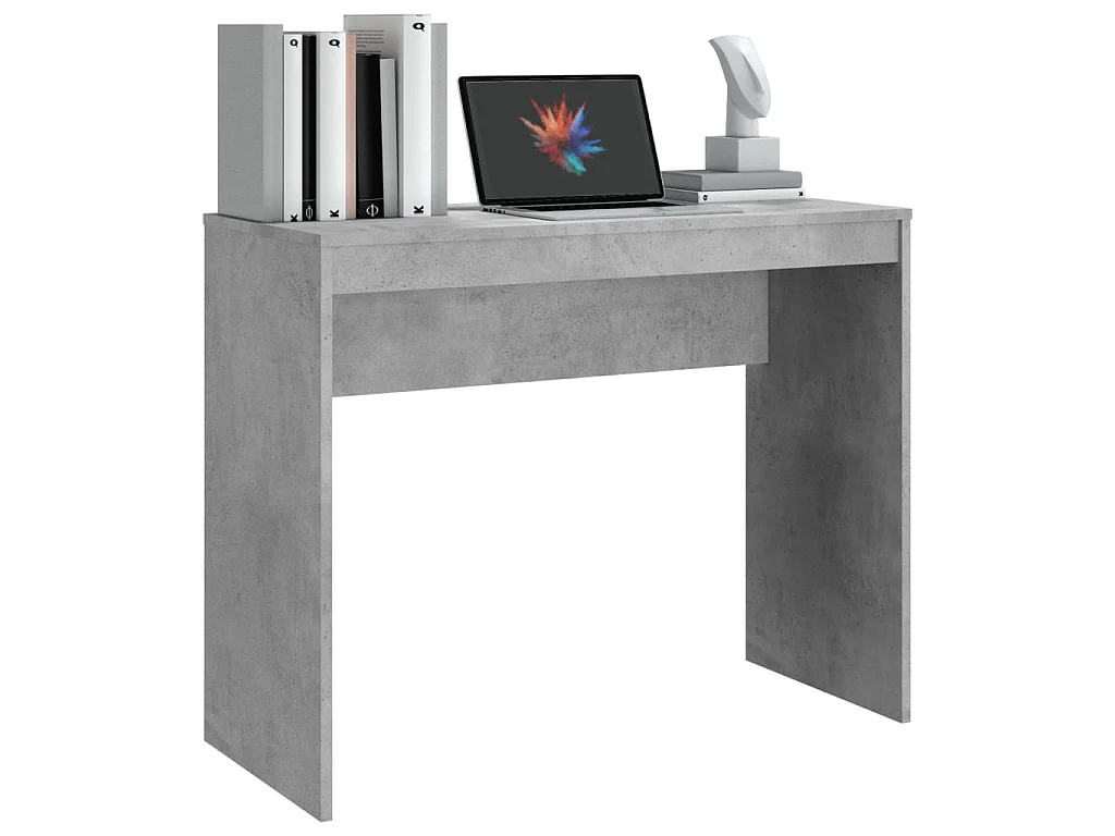 Bureau Gris béton 90x40x72 cm Bois d'ingénierie