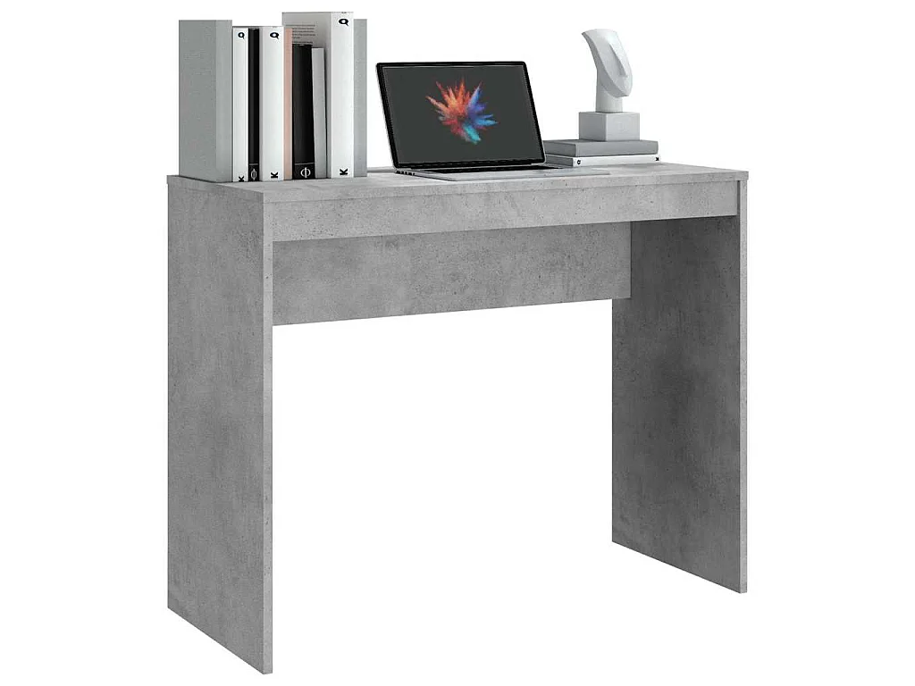 Bureau Gris béton 90x40x72 cm Bois d'ingénierie