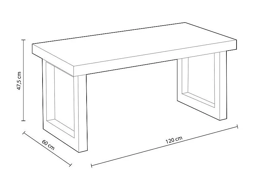 Mesa Centro Elevable 120x60 cm Madera Salón Comedor Roble/Negro