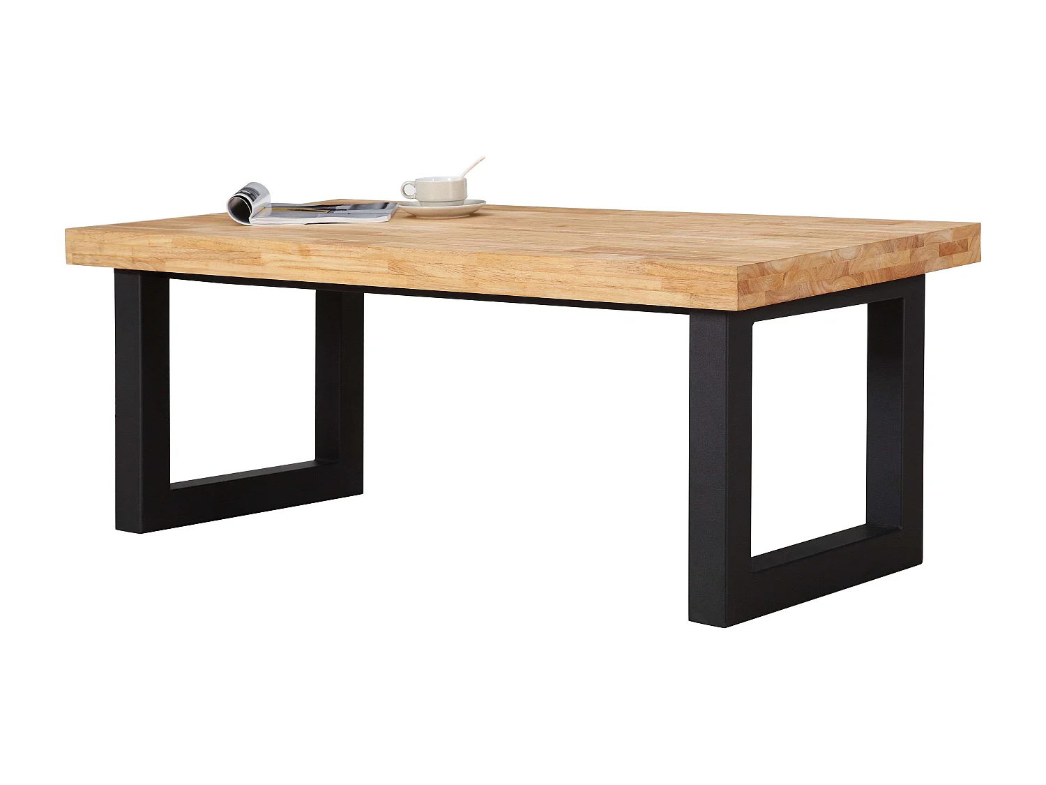 Mesa de centro elevatória 120x60 cm Madeira Sala de estar Sala de jantar Carvalho/Preto