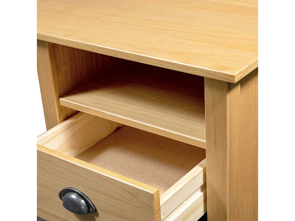 Bureau Hill avec 3 tiroirs 120x50x74 cm Pin solide