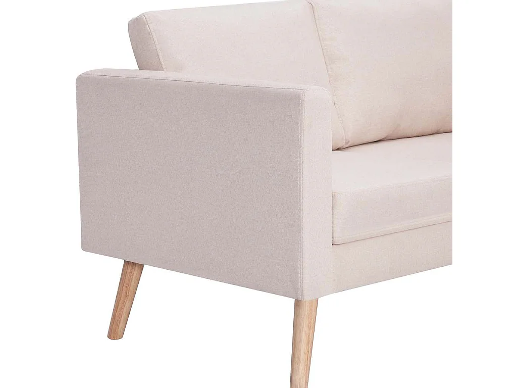 Sofá de 2 lugares tecido cor creme