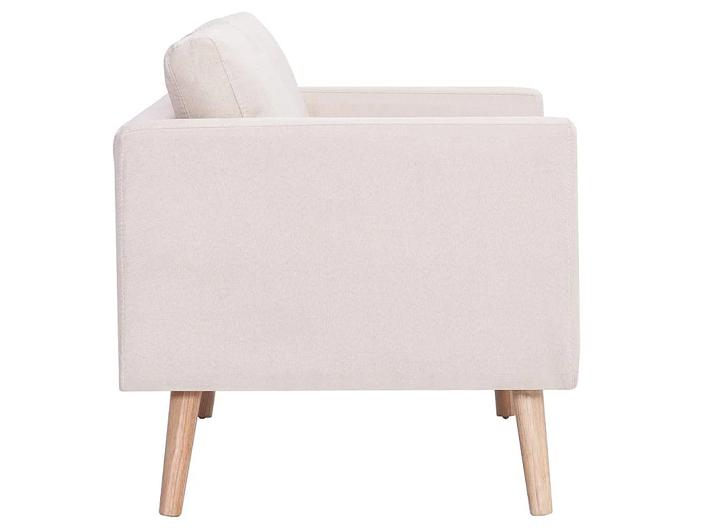 Sofá de 2 lugares tecido cor creme