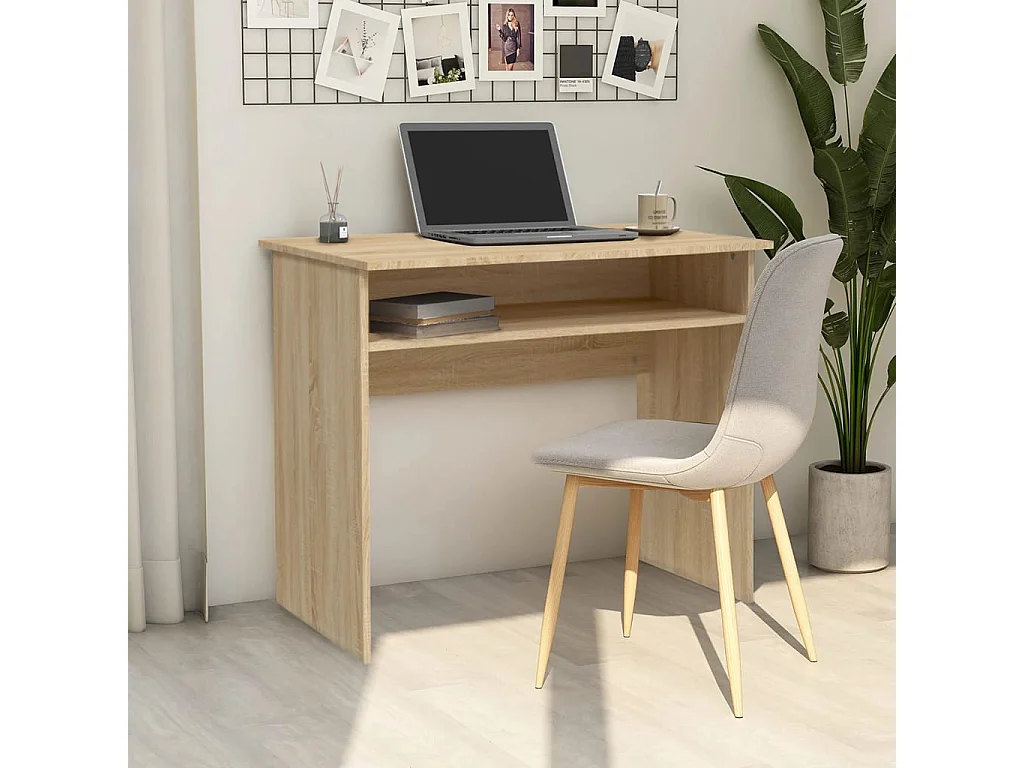 Bureau Chêne sonoma 90x50x74 cm Bois d'ingénierie