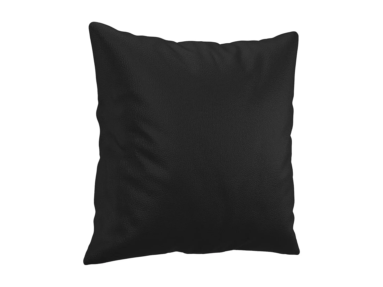 Canapé 2 places avec oreillers décoratifs noir 140cm similicuir