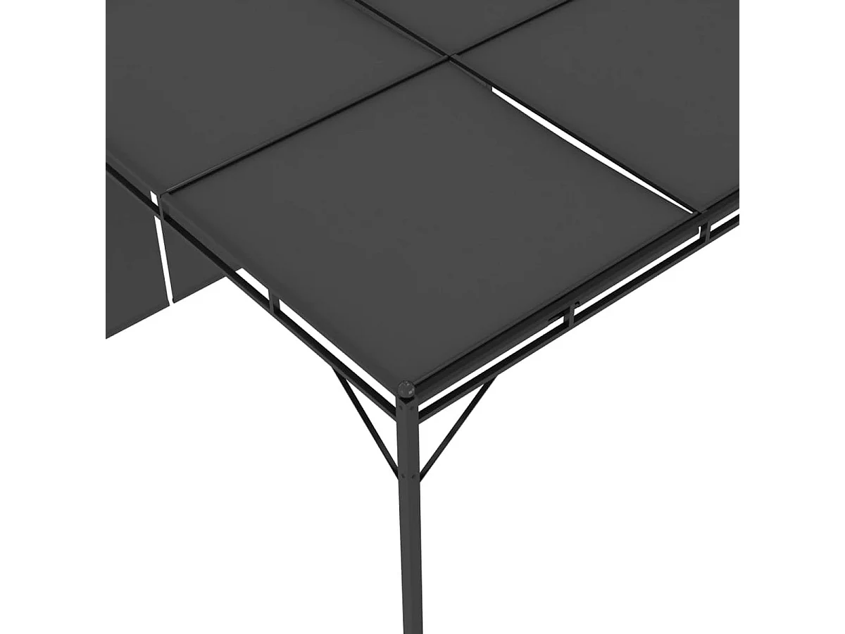 Außenmarkise mit Seitenvorhang 3 x 3m