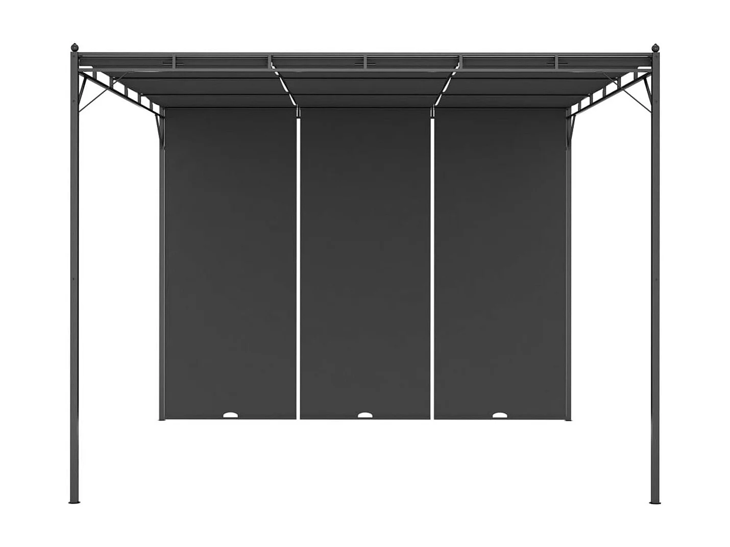 Außenmarkise mit Seitenvorhang 3 x 3m