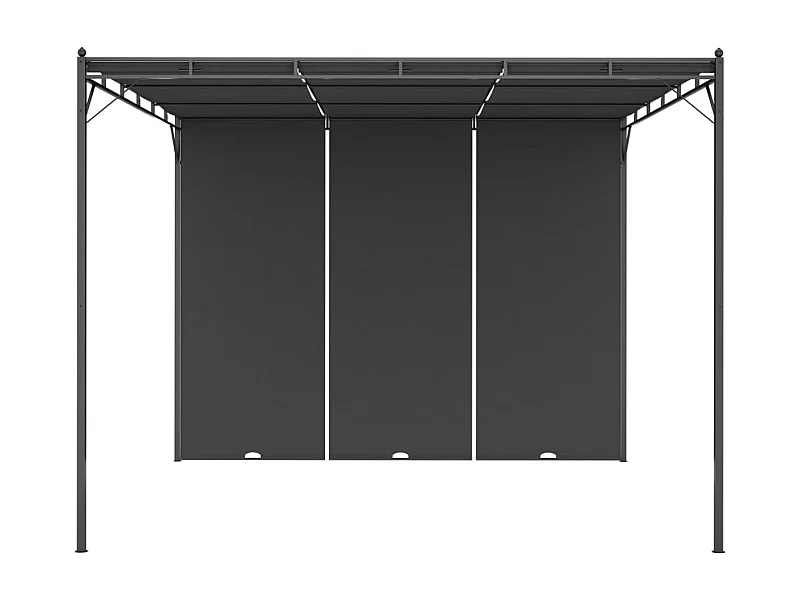 Toldo Lof con cortina lateral antracita 2,25x3x3 m