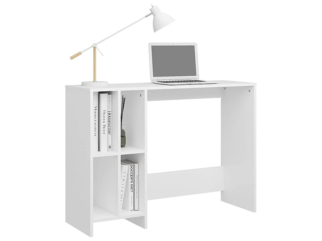 Computertisch Weiß 102,5x35x75 cm Holzwerkstoff