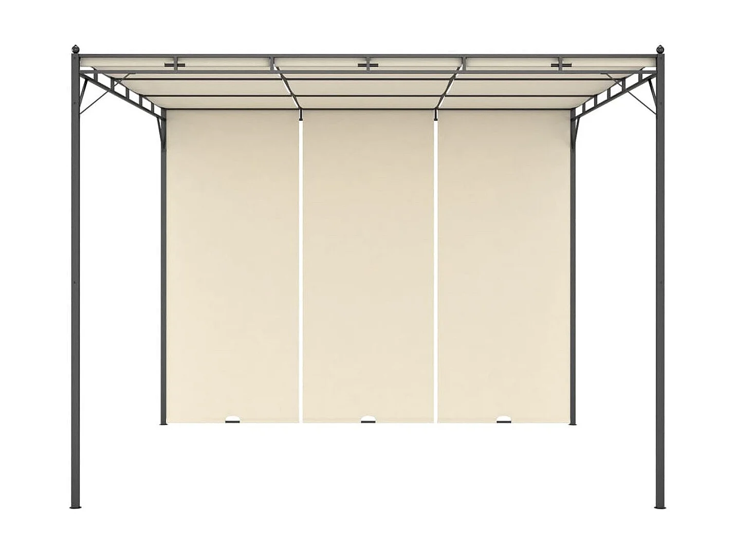 Außenmarkise mit Seitenvorhang 3 x 3m