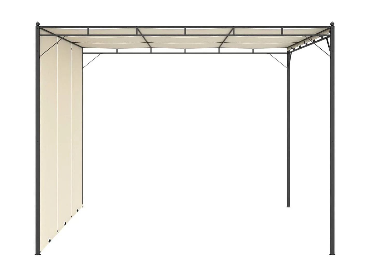 Auvent extérieur  avec rideau latéral