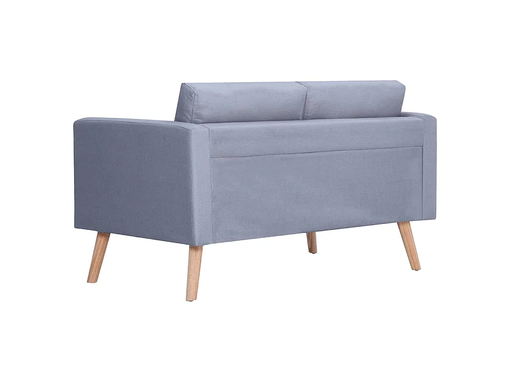 Canapé à 2 places tissu gris clair