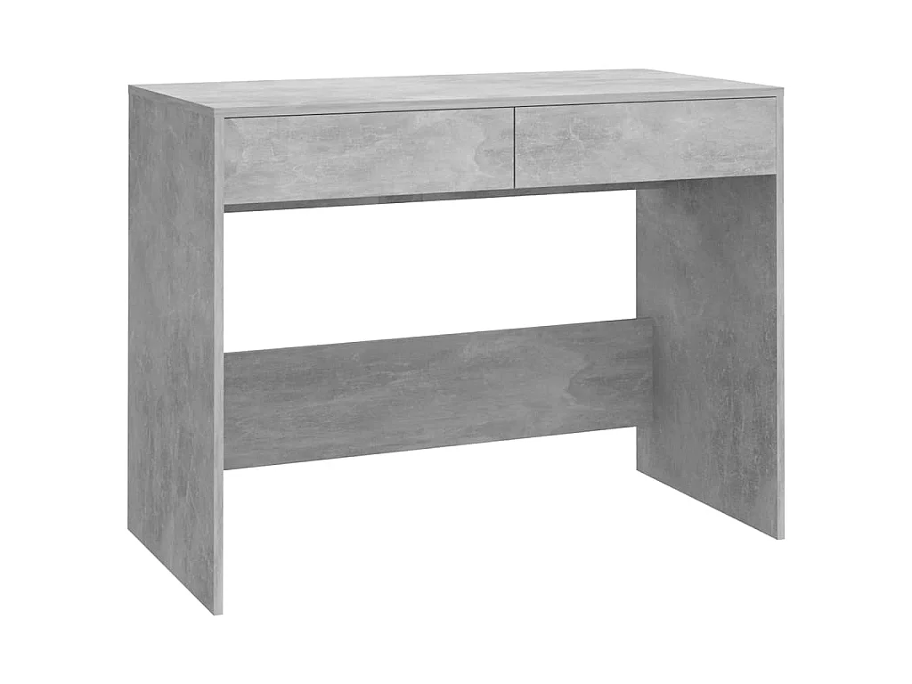 Bureau gris béton 101x50x76,5 cm bois d'ingénierie