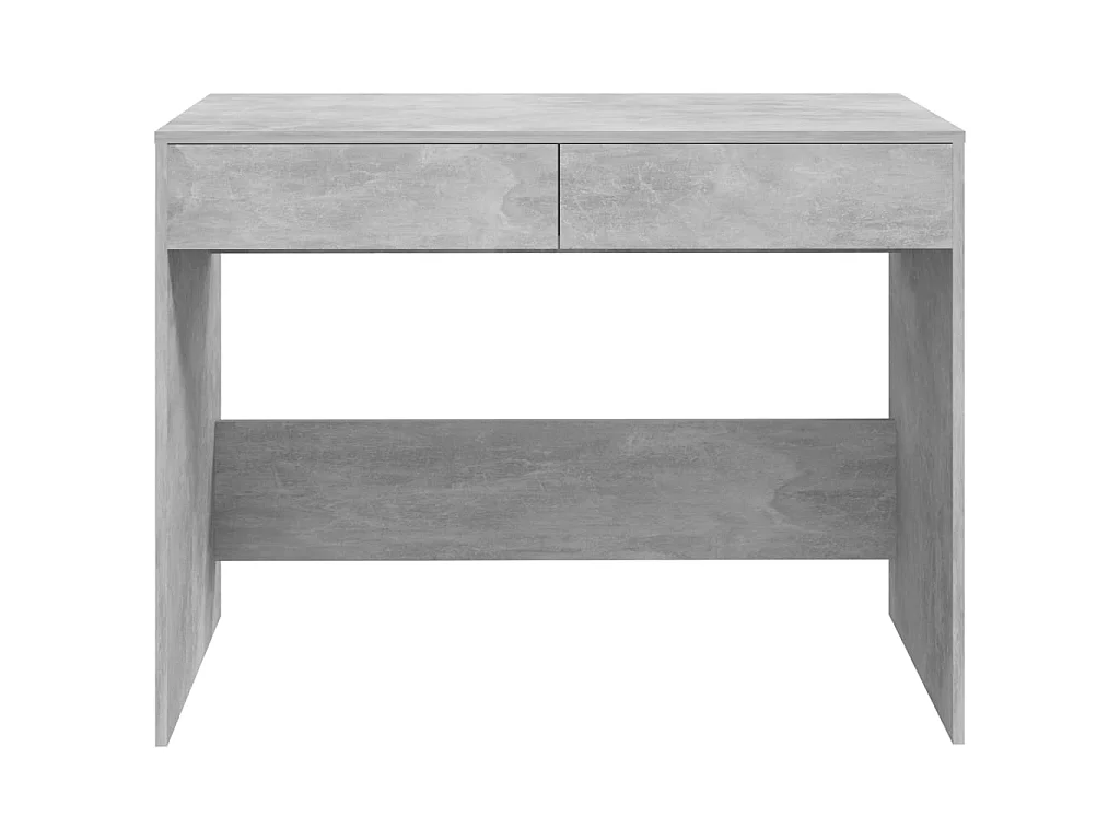 Bureau gris béton 101x50x76,5 cm bois d'ingénierie