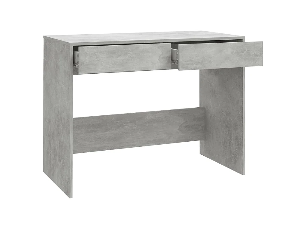 Bureau gris béton 101x50x76,5 cm bois d'ingénierie