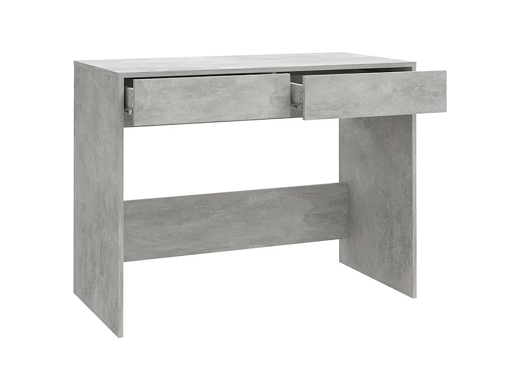 Bureau gris béton 101x50x76,5 cm bois d'ingénierie