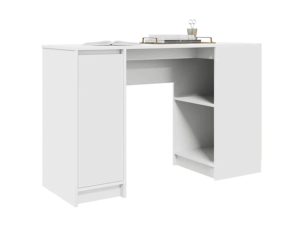 Bureau blanc 120x42x76 cm bois d'ingénierie