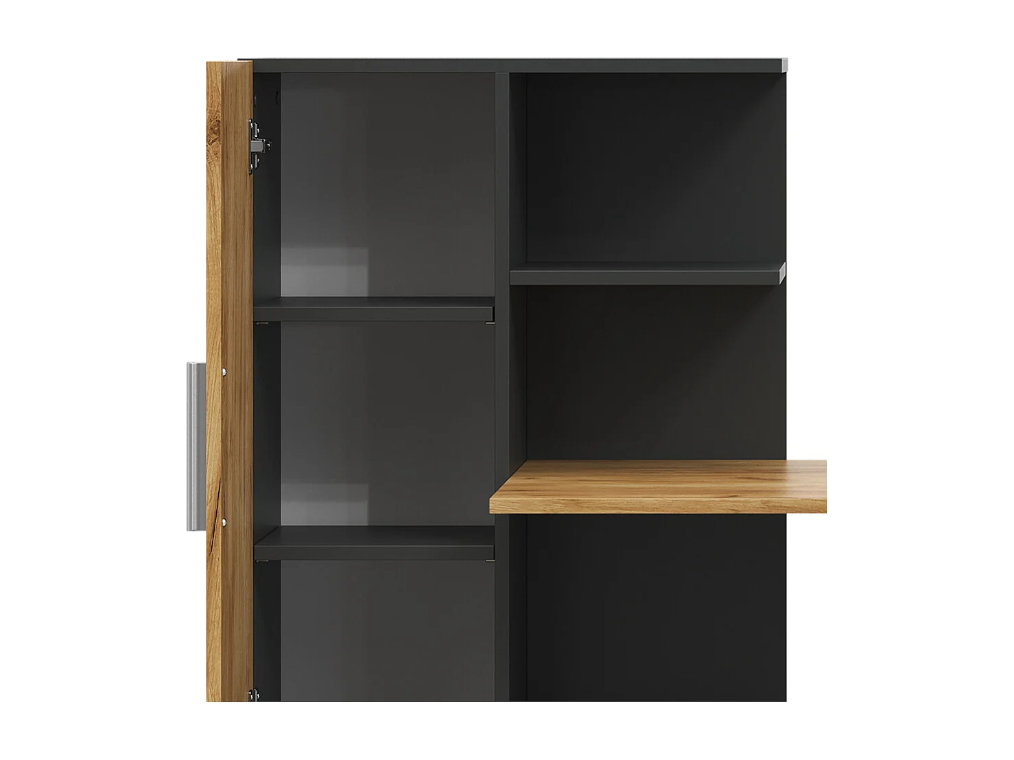 Bureau anthracite/chêne doré 150x59x120 tomy