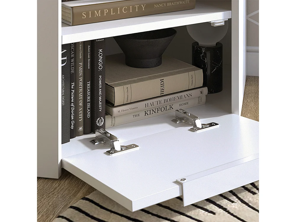 Ściana w salonie biały/sonoma 68x68x50 wido