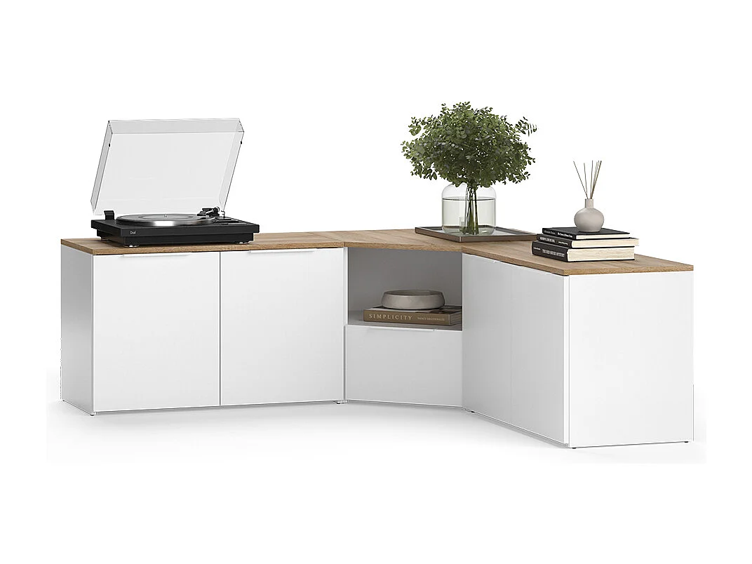 Wohnwand weiß/sonoma 68x68x50 wido