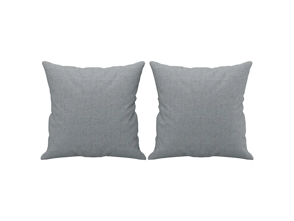 Divano a 3 Posti con Cuscini Grigio Chiaro 180 cm in Tessuto