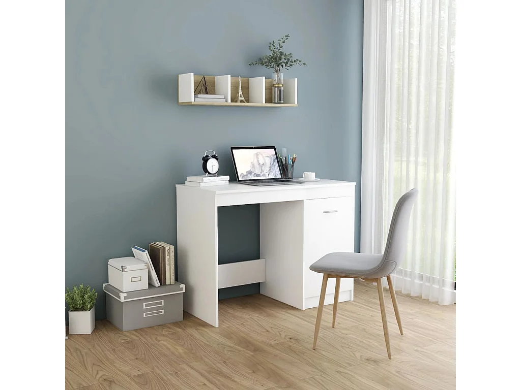 Bureau Blanc 100x50x76 cm Bois d'ingénierie
