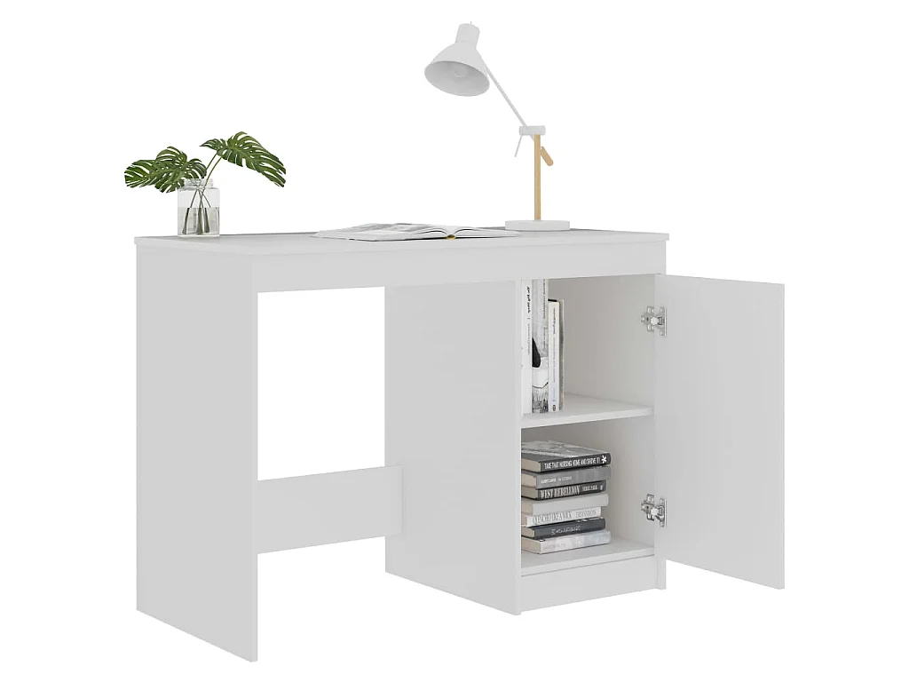Bureau Blanc 100x50x76 cm Bois d'ingénierie
