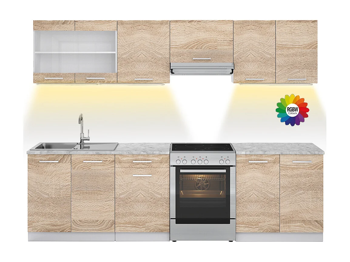 Ligne de cuisine sonoma 240x60x81.6 raul