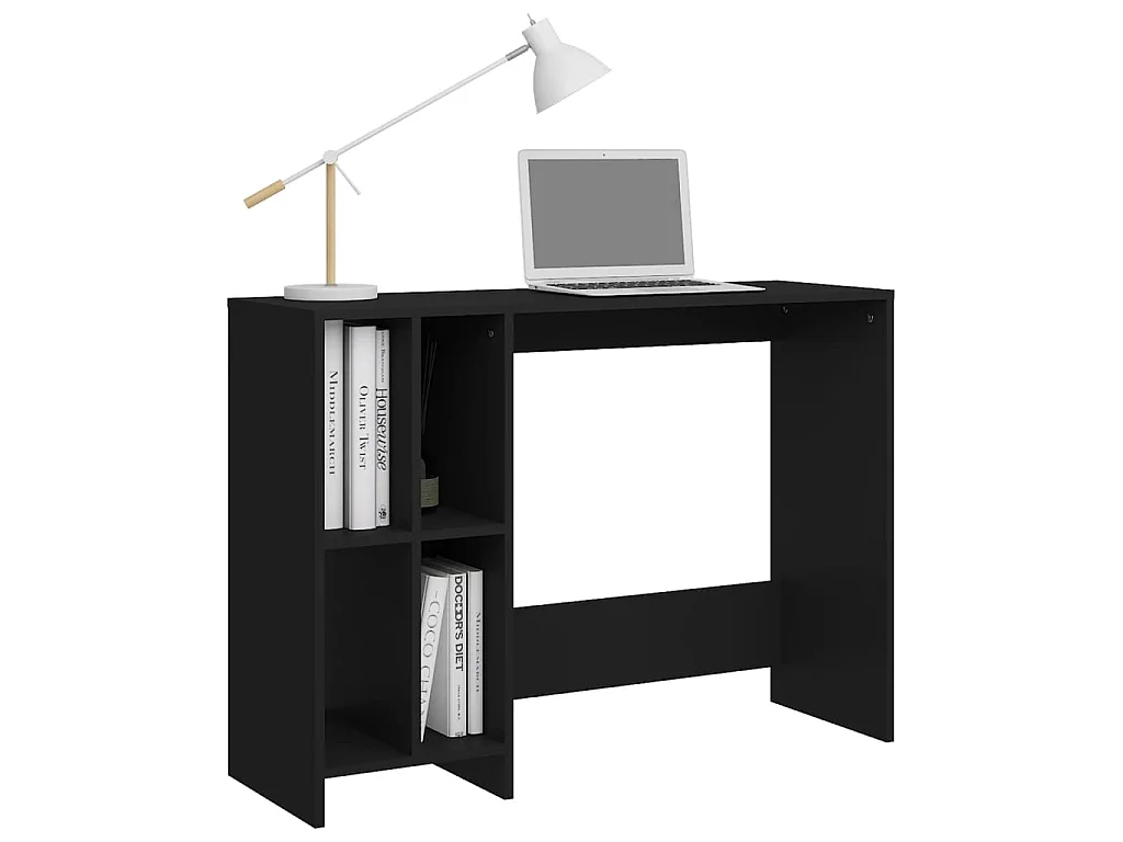 Bureau 102,5x35x75 cm bewerkt hout zwart