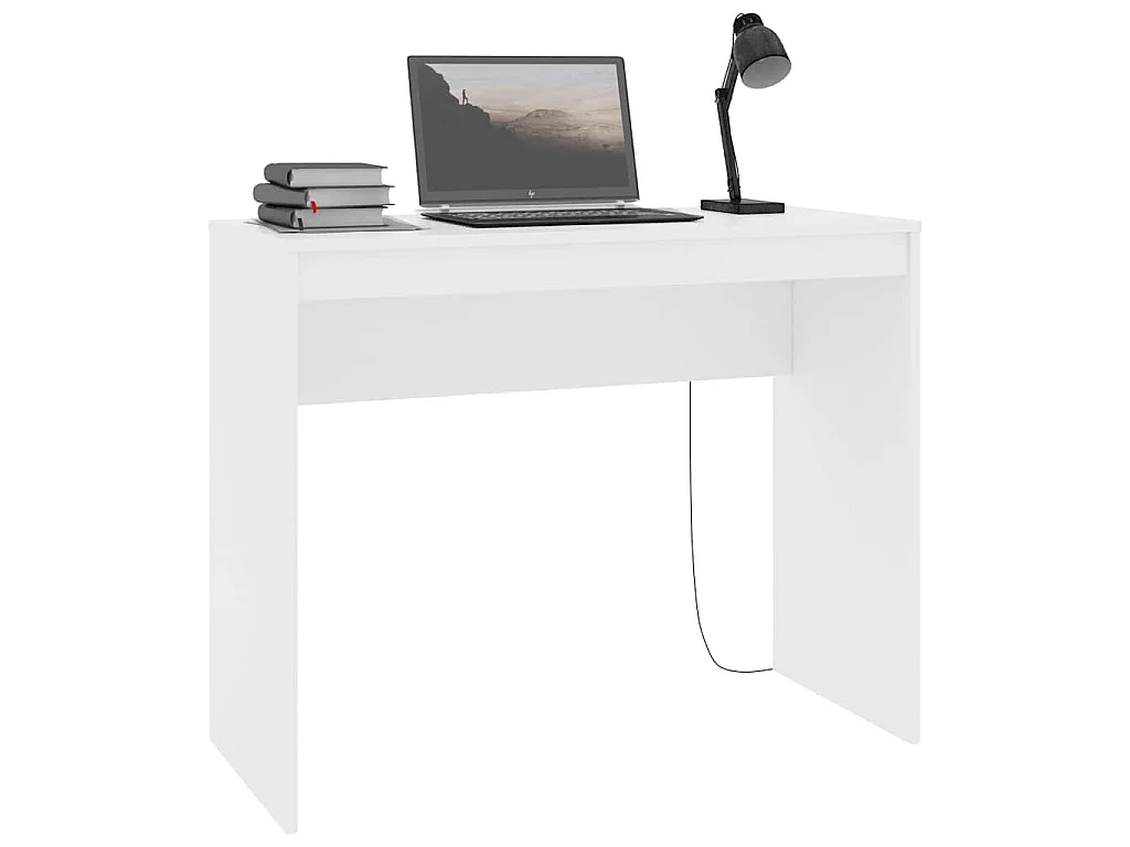 Scrivania Bianca 90x40x72 cm in Legno Multistrato