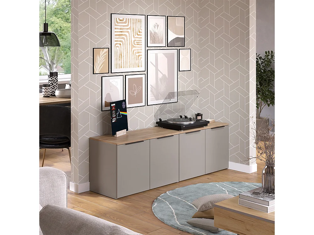 Meuble-paroi grège 80x40x50 wido