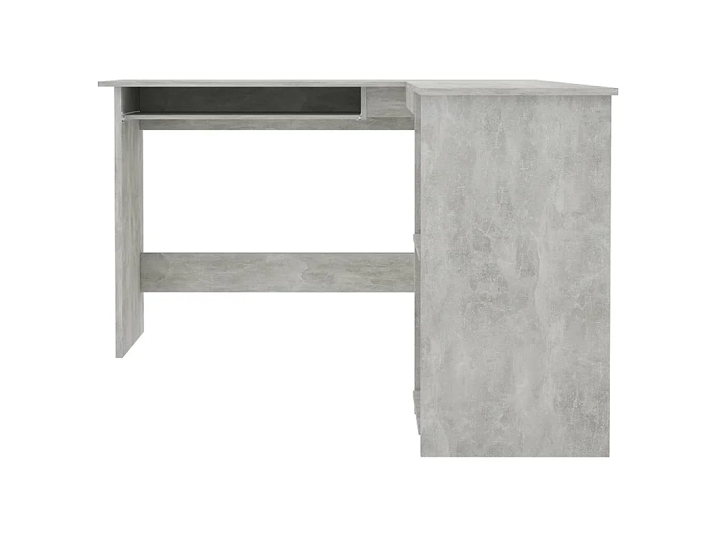 Scrivania Angolare a L Grigio Cemento 120x140x75cm Multistrato