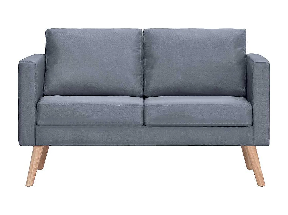 Ensemble de canapés à 2 places et à 3 places Tissu Gris foncé