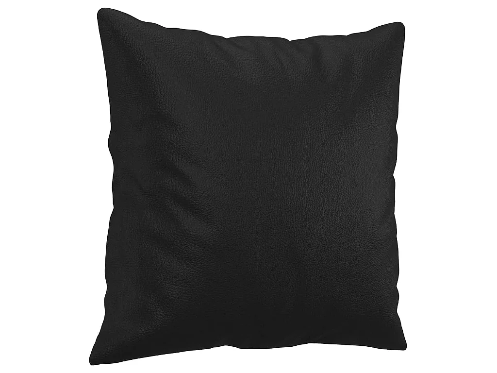 Canapé 2 places avec oreillers décoratifs noir 140cm similicuir