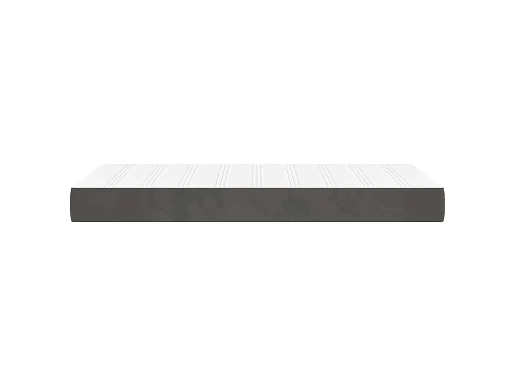 Matelas de lit à ressorts ensachés fermeté moyenne Gris foncé 90x190x20 cm