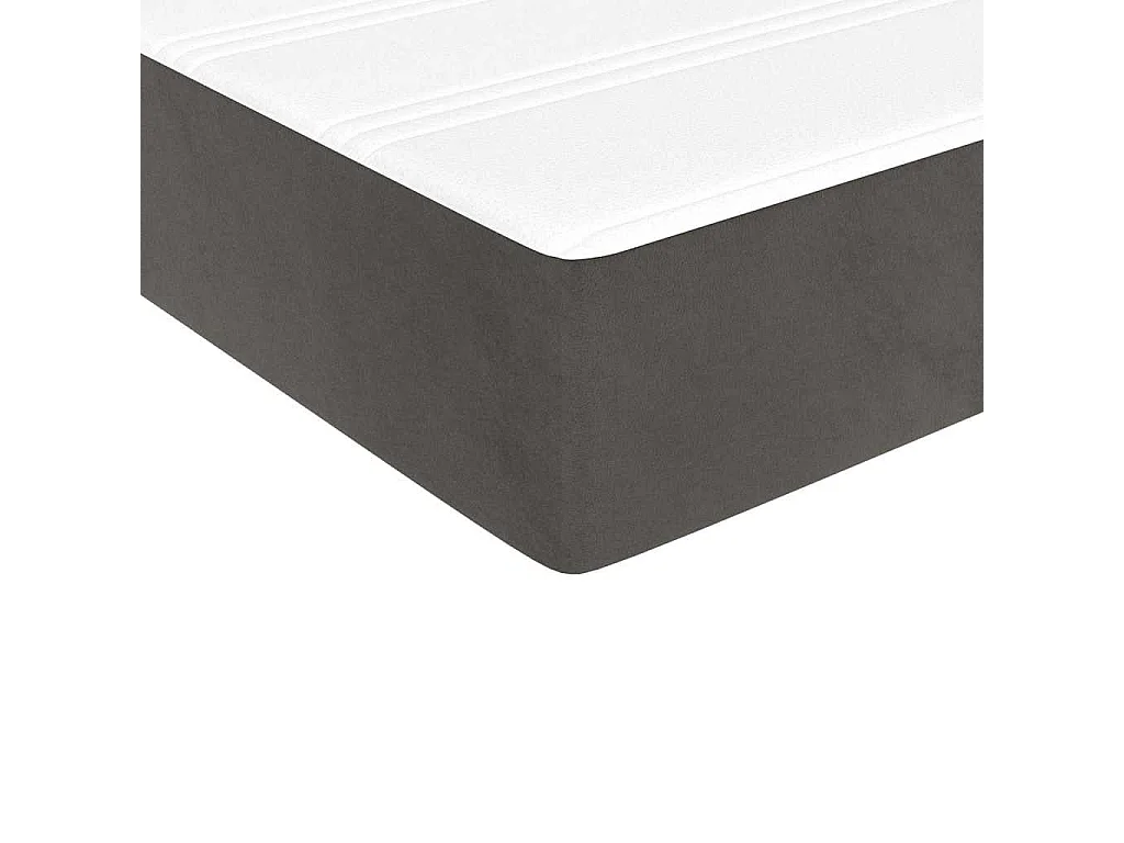 Matelas de lit à ressorts ensachés fermeté moyenne Gris foncé 90x190x20 cm