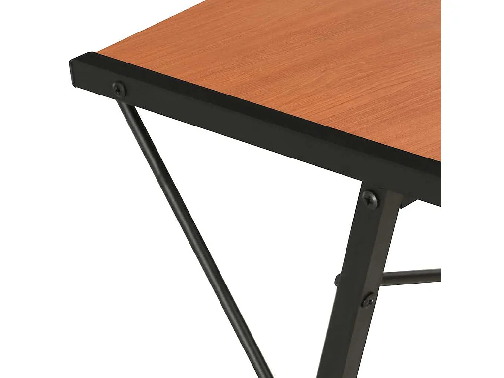 Bureau avec étagère Noir et marron 116x50x93 cm