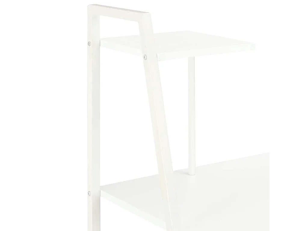 Secretária com unidade de prateleiras 102x50x117 cm branco