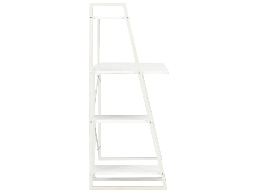 Secretária com unidade de prateleiras 102x50x117 cm branco