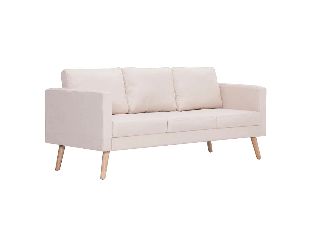 Driezitsbank stof crème