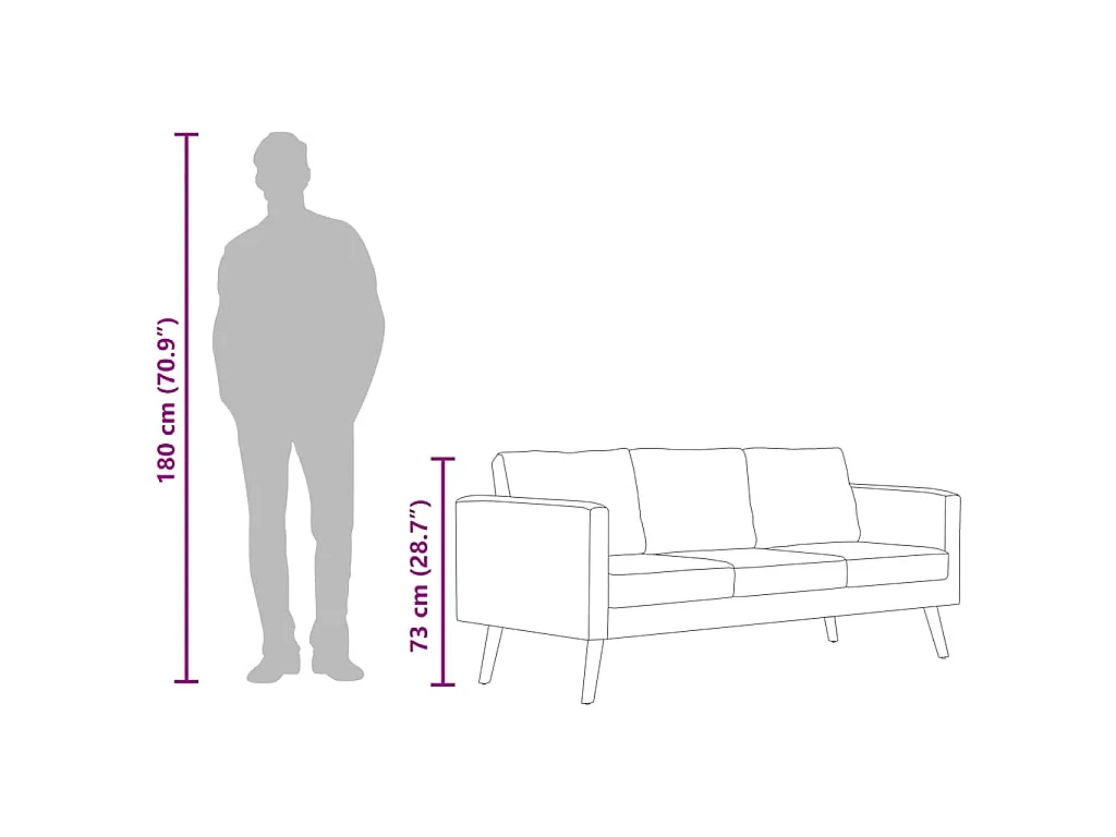 Driezitsbank stof crème