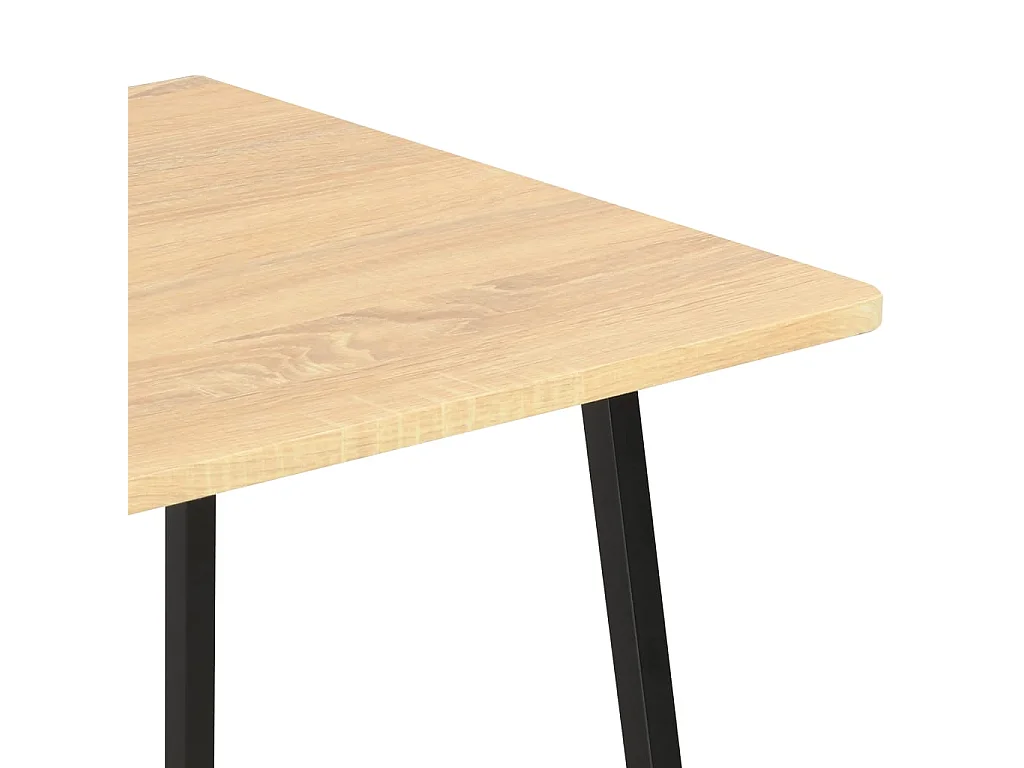 Bureau met schappen 102x50x117 cm zwart en eikenkleurig