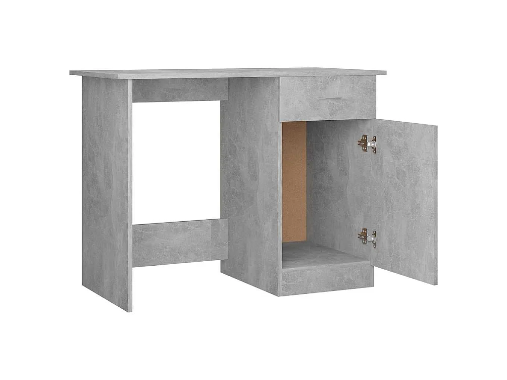 Secretária 100x50x76 cm derivados de madeira cinzento cimento