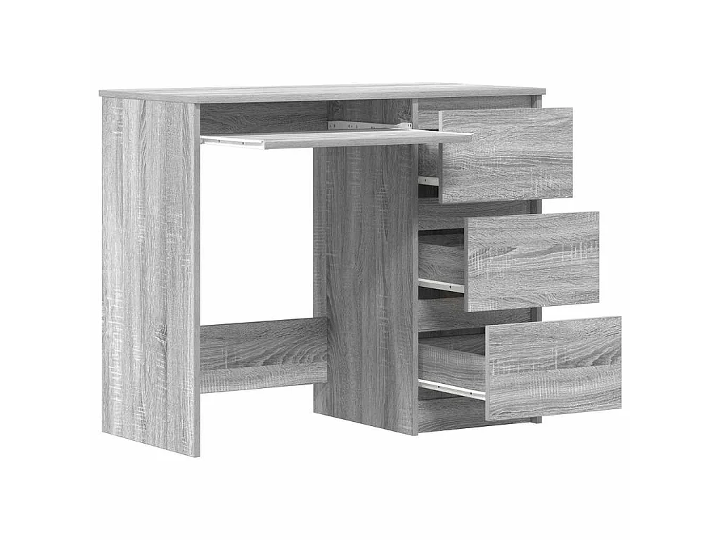 Bureau Sonoma gris 90x45x76 cm Bois d'ingénierie