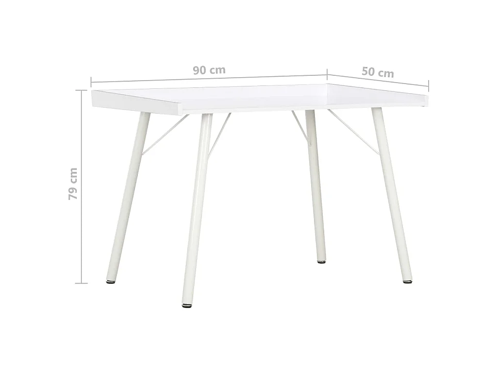 Bureau Blanc 90x50x79 cm