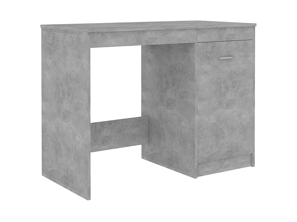 Bureau Gris béton 100x50x76 cm Bois d'ingénierie